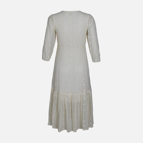 WOMEN SHORT SLEEVE LONG LACE DRESS