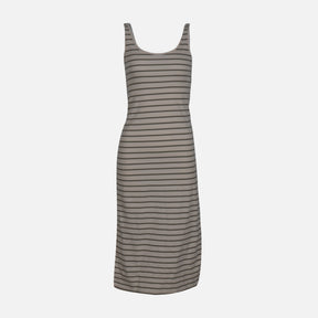 WOMEN SLEEVE LESS LONG RIB DRESS