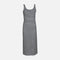 WOMEN SLEEVE LESS LONG RIB DRESS
