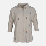 WOMEN EMB LONG SHIRT
