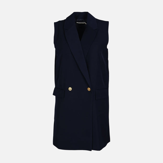 WOMEN SLEEVE LESS LONG BLAZER