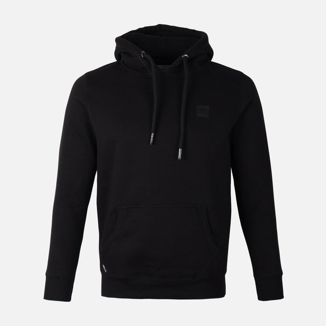 MEN SOLID FLEECE PULLOVER WITH HOOD