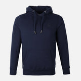 MEN SOLID FLEECE PULLOVER WITH HOOD