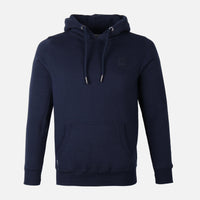 MEN SOLID FLEECE PULLOVER WITH HOOD