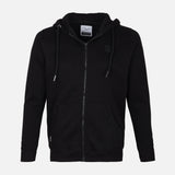 MEN SOLID FLEECE CARDIGAN WITH HOOD