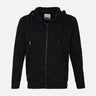 MEN SOLID FLEECE CARDIGAN WITH HOOD