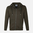 MEN SOLID FLEECE CARDIGAN WITH HOOD