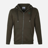 MEN SOLID FLEECE CARDIGAN WITH HOOD