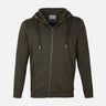MEN SOLID FLEECE CARDIGAN WITH HOOD