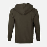 MEN SOLID FLEECE CARDIGAN WITH HOOD