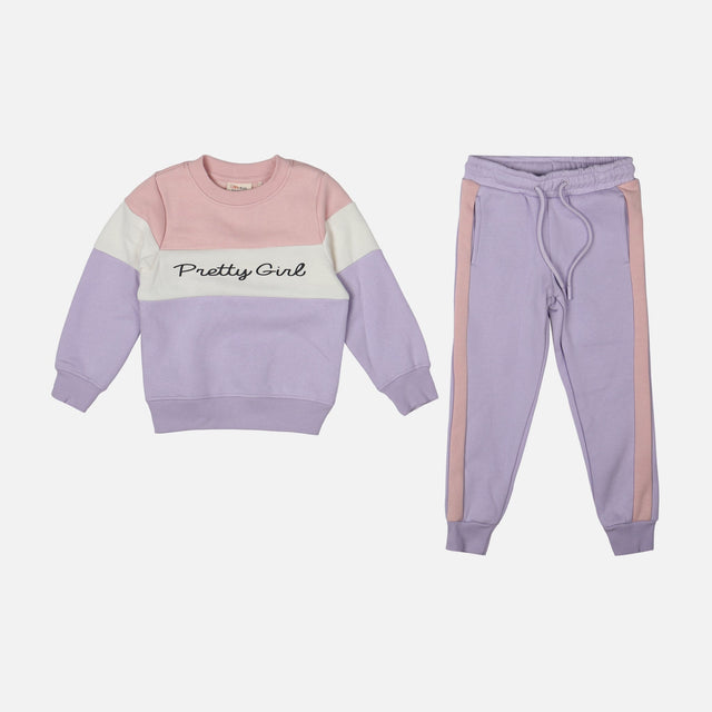 GIRLS 2 PIECES SET ( SWEATSHIRT & PANTS )