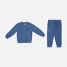 BOYS 2 PIECES SET SWEATSHIRT CREW NECK- ZIPPER & PANT SOLID  