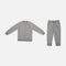 BOYS 2 PIECES SET SWEATSHIRT CREW NECK- ZIPPER & PANT SOLID  