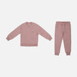 GIRLS 2 PIECES SET SWEATSHIRT CREW NECK- ZIPPER & PANT SOLID  
