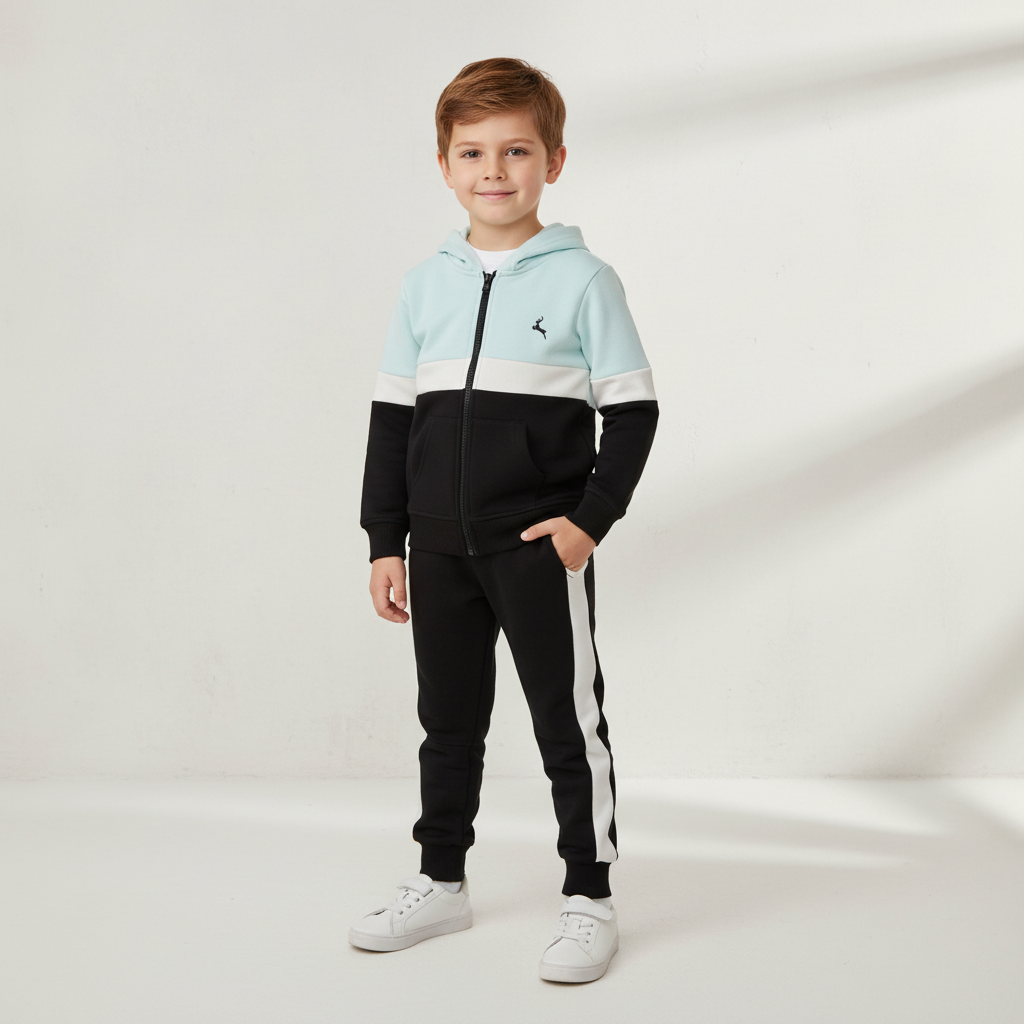 Boys 2 Pieces Set ( Jogger & Hoodie With Zipper )