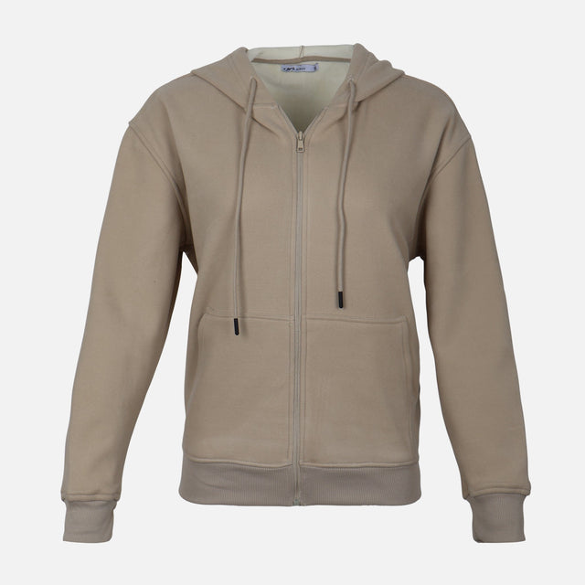 WOMEN FULL-ZIP BONDED HOODIE