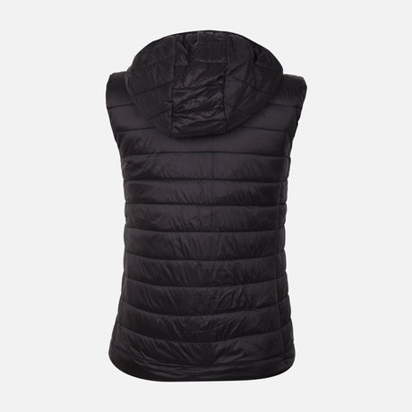 WOMEN BASIC PADDED VEST WITH HOOD