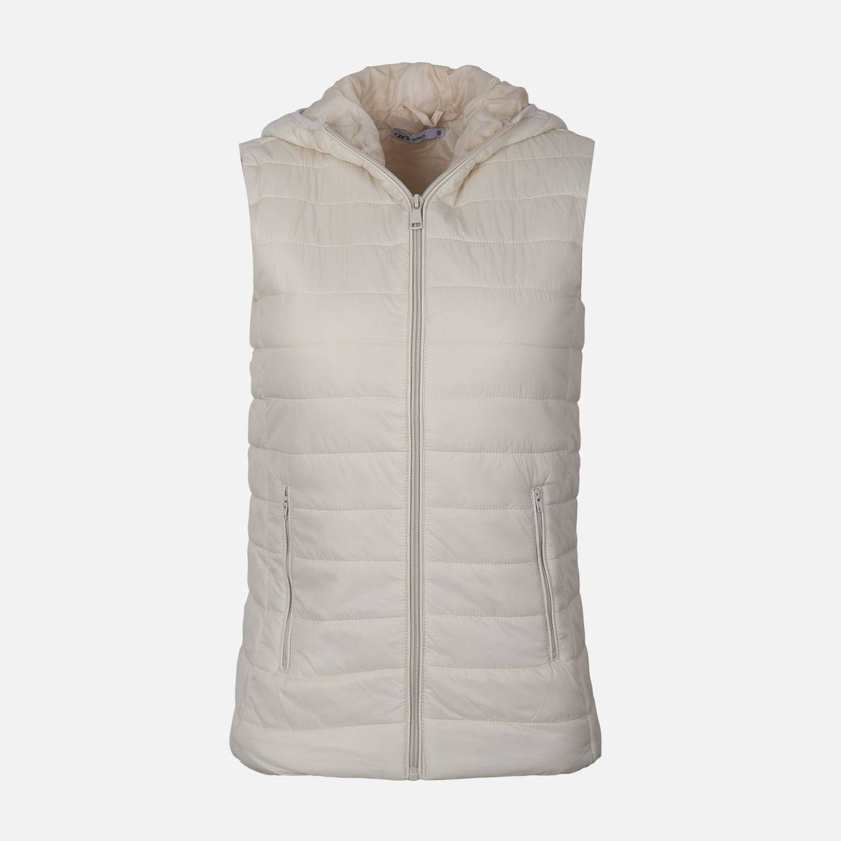 WOMEN BASIC PADDED VEST WITH HOOD