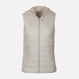 WOMEN BASIC PADDED VEST WITH HOOD