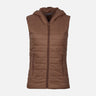 WOMEN BASIC PADDED VEST WITH HOOD
