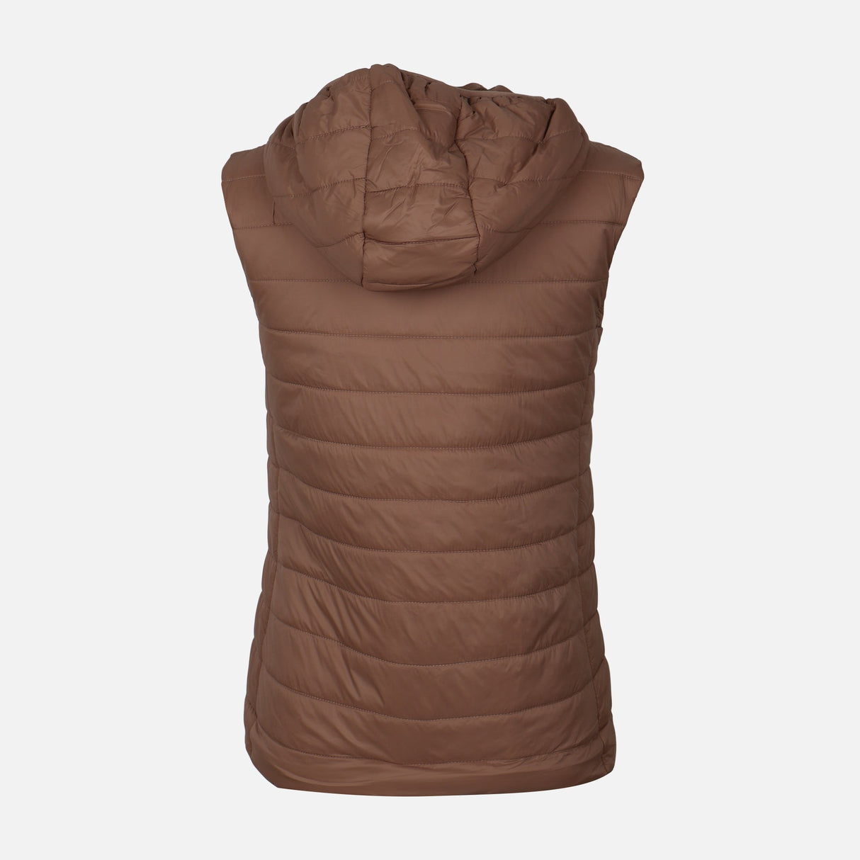 WOMEN BASIC PADDED VEST WITH HOOD