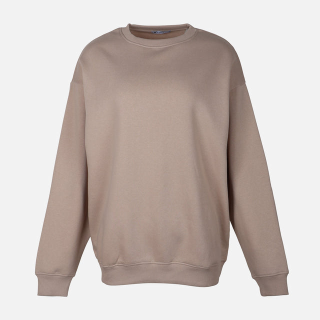 WOMEN FLEECE OVERSIZED LONG SWEATSHIRT