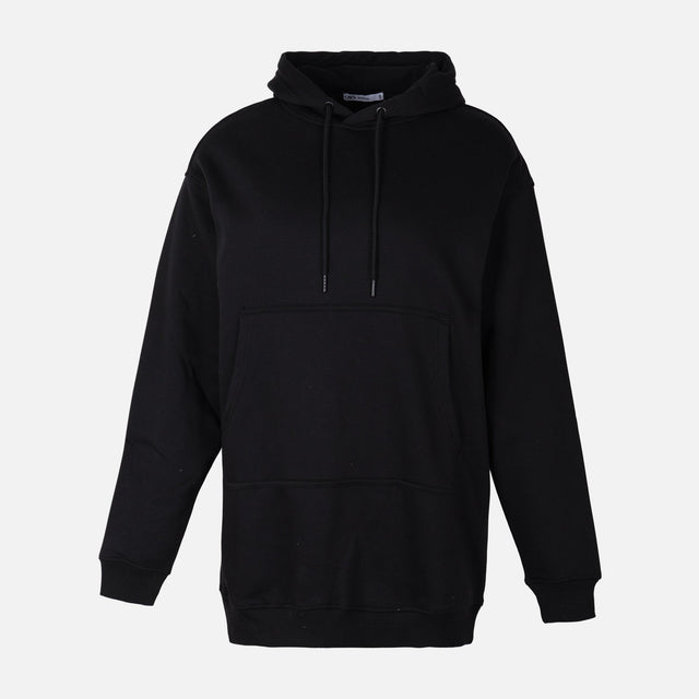 WOMEN FLEECE OVERSIZED LONG HOODIE