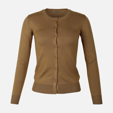 WOMEN BASIC CARDIGAN CREWNECK