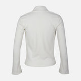 WOMEN FULL-ZIP RIBBED CARDIGAN