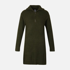 WOMEN HIGH NECK KNITTED DRESS