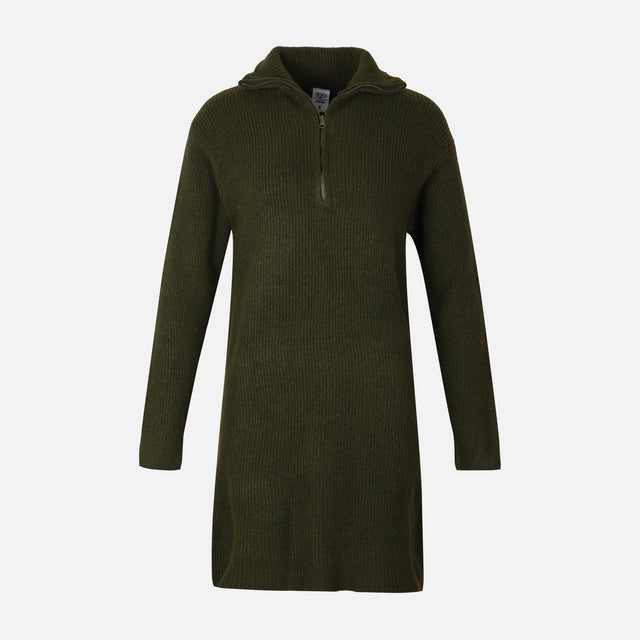 WOMEN HIGH NECK KNITTED DRESS