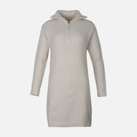WOMEN HIGH NECK KNITTED DRESS
