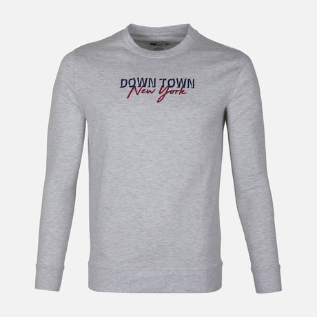 MEN LONG SLEEVE GRAPHIC T-SHIRT ROUND NECK