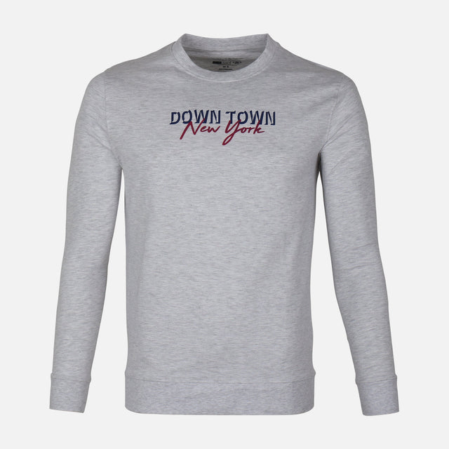 MEN LONG SLEEVE GRAPHIC T-SHIRT ROUND NECK