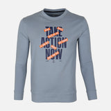 MEN LONG SLEEVE GRAPHIC T-SHIRT ROUND NECK