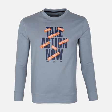 MEN LONG SLEEVE GRAPHIC T-SHIRT ROUND NECK