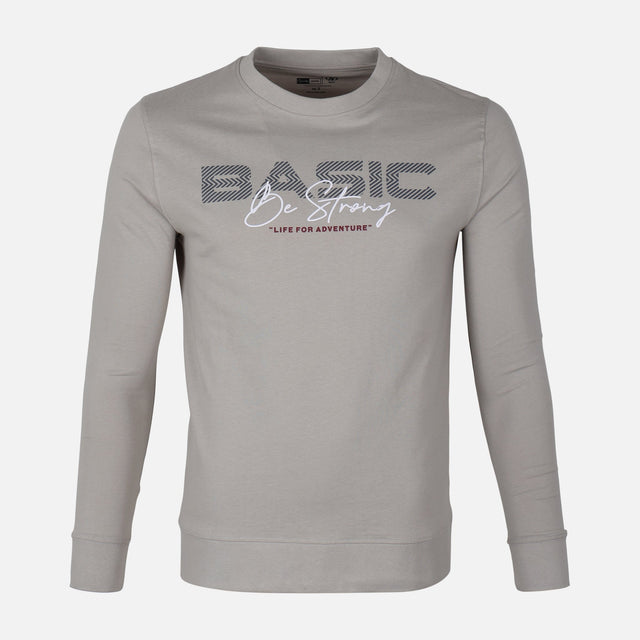 MEN LONG SLEEVE GRAPHIC T-SHIRT ROUND NECK