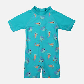 Boys 1 Piece Swimsuit Short Sleeve