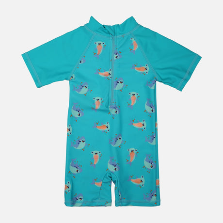 Boys 1 Piece Swimsuit Short Sleeve