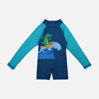 Boys 1 Piece Long Sleeve Swimsuit