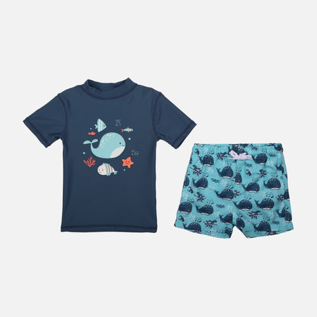 Boys Rashguard Swim Set Short Sleeve