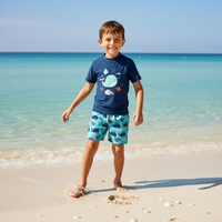 Boys Rashguard Swim Set Short Sleeve