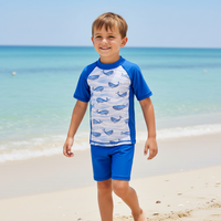 Boys Rashguard Swim Set Short Sleeve