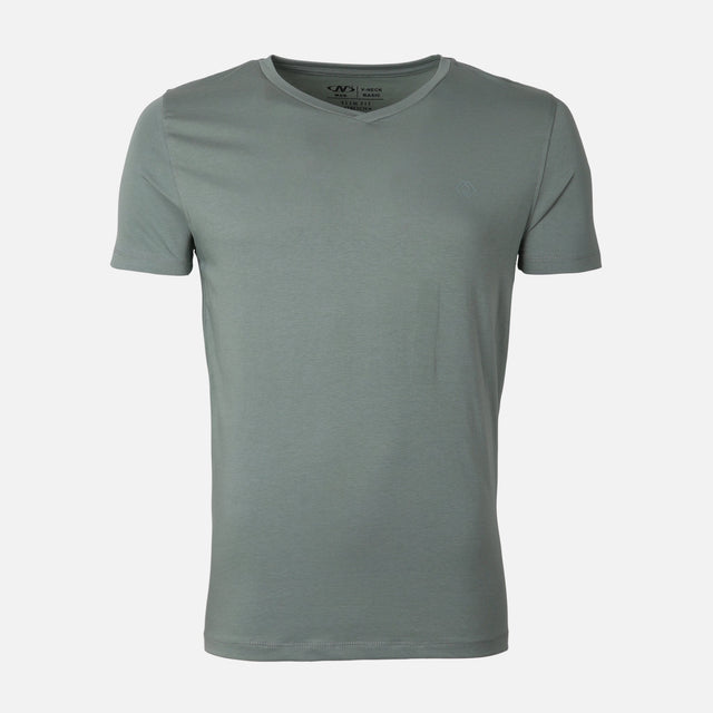 Men Spandex T-Shirt V-Neck