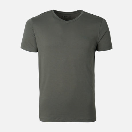 Men Spandex T-Shirt V-Neck