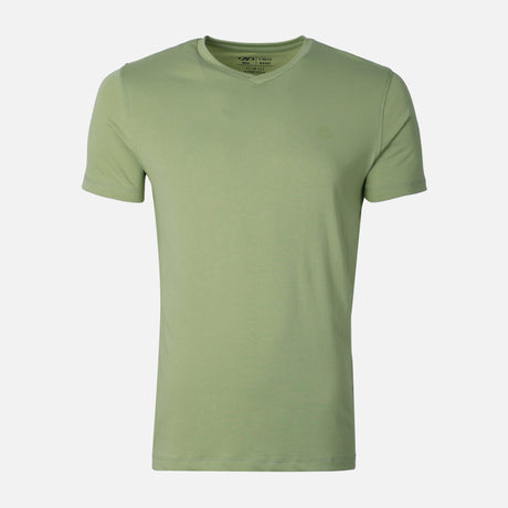 Men Spandex T-Shirt V-Neck