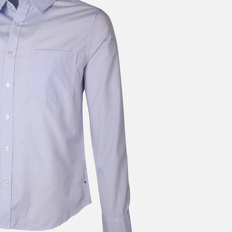 Men Long Sleeve Stripe Shirt With Pocket