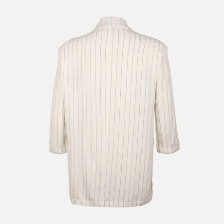 Women Striped Long Blazer