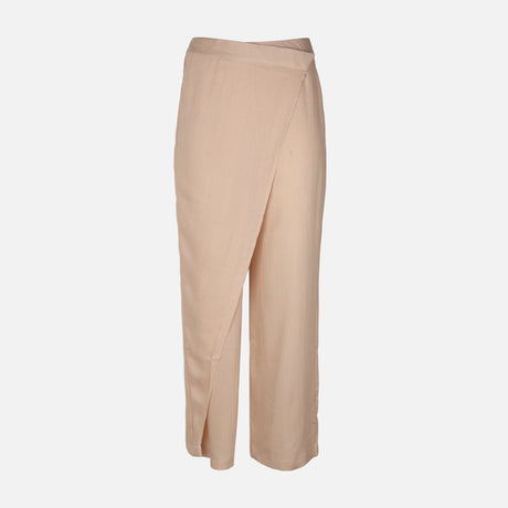 Women Draped Wrap Straight Leg Pant