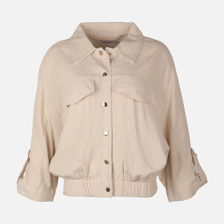 Women Oversized Double Pocket Shacket